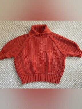 Misha & Puff Sweater Red Cowl Neck XS/S